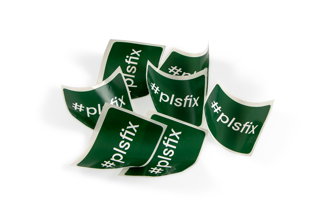 Sticker Set "#plsfix" Grün